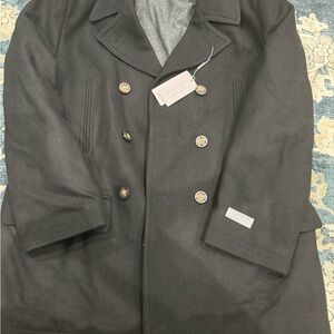 New men black trench winter coat Micheal Kirs
